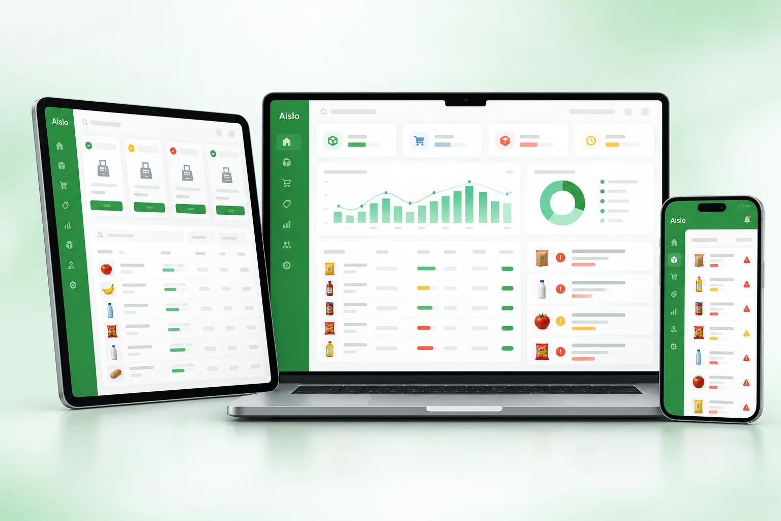 Aislo on laptop, tablet and phone