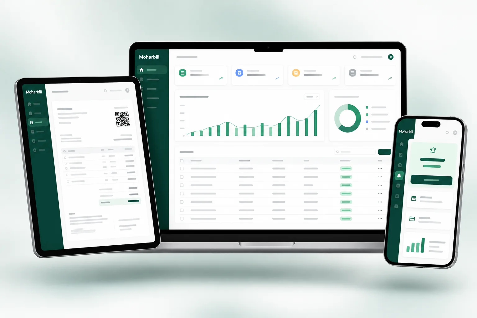 Moharbill on laptop, tablet and phone