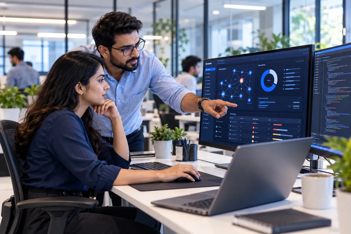 Hexa security engineers reviewing a vulnerability dashboard